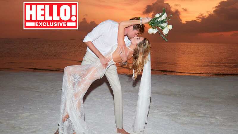 Abbey Clancy and Peter Crouch recreate wedding kiss during Maldives vow renewal