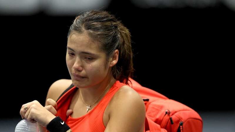 Raducanu was in tears as she withdrew from the match (Image: Getty Images)