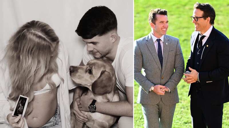 Jordan Davies and his partner are expecting a child in May (Image: @jordandavies98/Twitter)