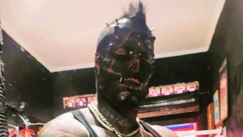 Michel Praddo, from Praia Grande, Brazil, has been dubbed the "Human Satan" (Image: Newsflash)