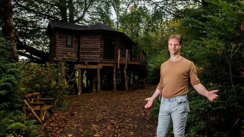John Kitson finally received permission to keep the treehouse (Image: James Dadzitis / SWNS)
