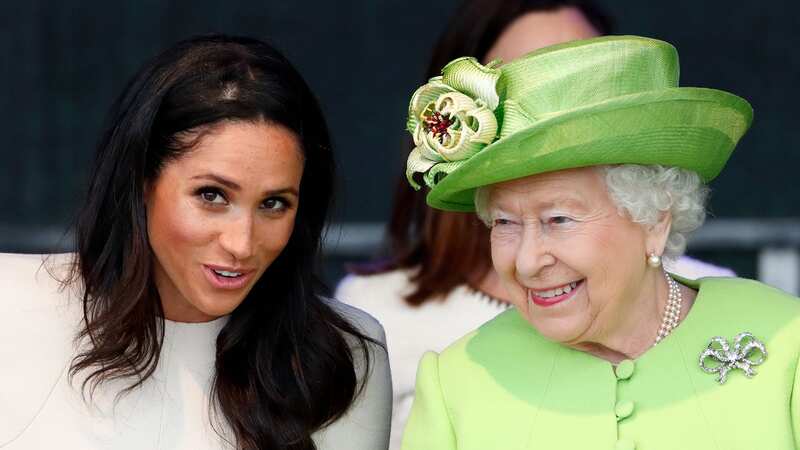 The Queen asked Meghan about her opinion of Trump, Harry has revealed (Image: Getty Images)