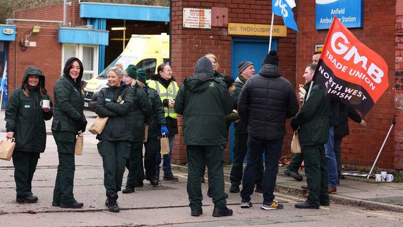 Ambulance staff take industrial strike action in Liverpool (Image: Julian Hamilton/Daily Mirror)