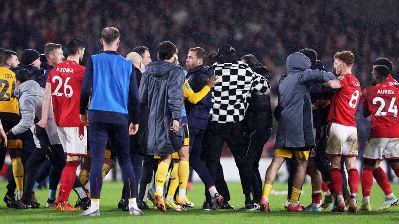 Nottingham Forest and Wolves were involved in a feisty brawl (Image: Getty Images)