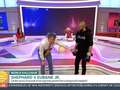 Ben Shephard screams as he's punched by Chris Eubank Jr with doctor on standby