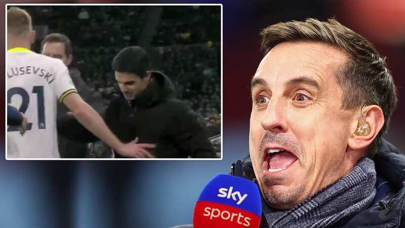 Gary Neville launched a scathing dig at Tottenham during Sunday