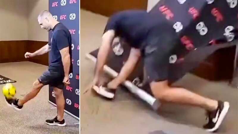 UFC legend Shogun Rua falls over while doing kick-ups days out from fight