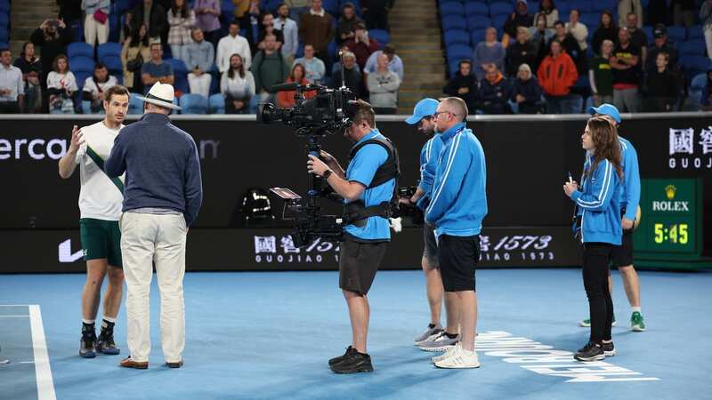 Andy Murray speaks to the media after the gruelling match