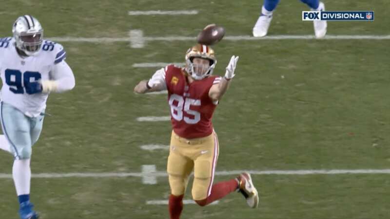 George Kittle made a stunning catch that initially appeared impossible (Image: NFL TWITTER)