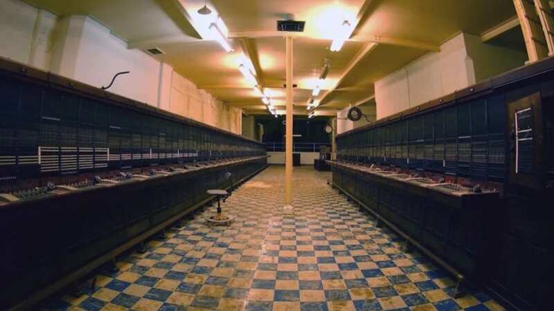 The telephone switchboard room inside the bunker (Image: Crown copyright)