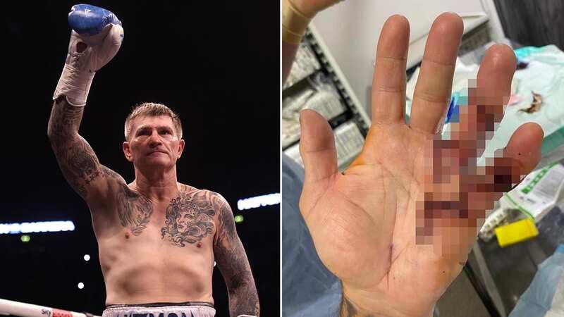 Ricky Hatton fought against Marco Antonio Barrera in his first exhibition last month and dreams of fighting Floyd Mayweather next (Image: PA)