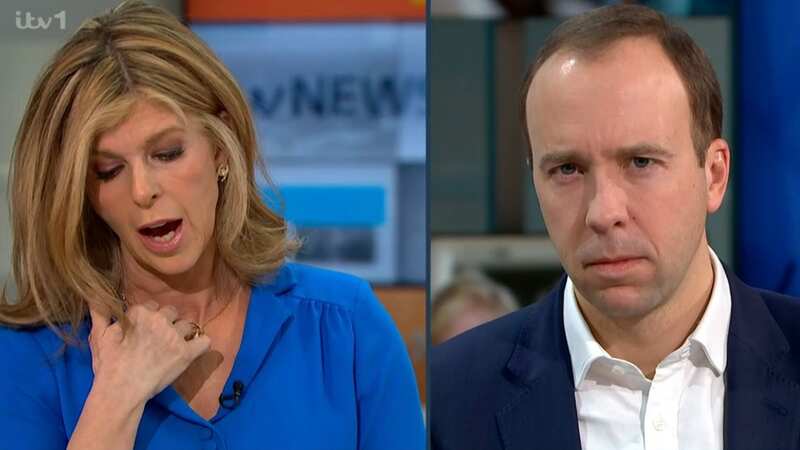 Kate Garraway blinks back tears as she confronts Hancock over Derek Covid battle