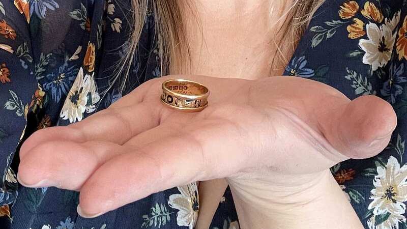 The ring has the inscription of two people (Image: Courtesy Gemma Albrow / SWNS)