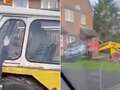 Drink-driver steals JCB digger to smash into family house in revenge attack