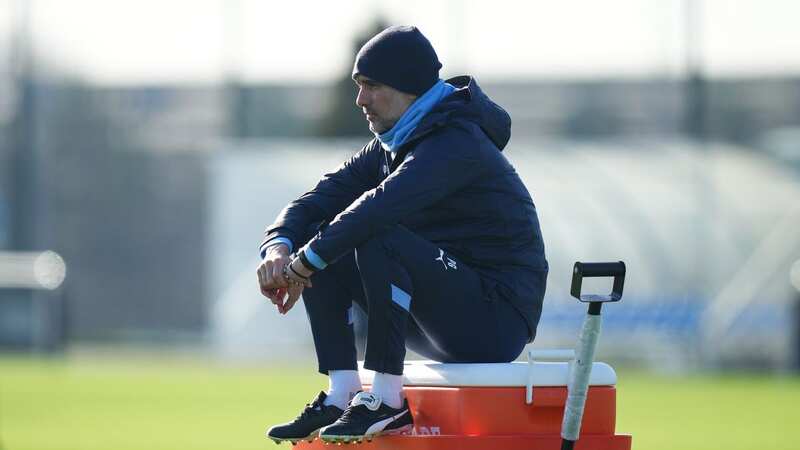 Pep Guardiola did not look in the best spirits during Man City