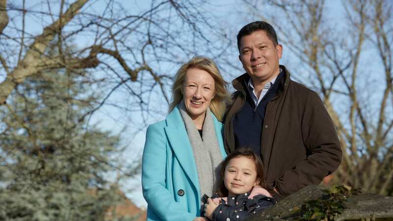 Emma Pattison, her husband George and their seven-year-old daughter Lettie (Image: PA)