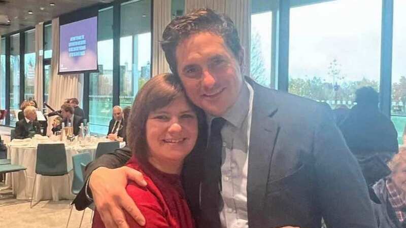 Former charity boss Ceri McDade hugs Veterans Minister Johnny Mercer after the announcement of a nuclear medal in November 2022. There is no suggestion Mr Mercer had any connection with the BNTVA or knew of the problems facing the charity at the time
