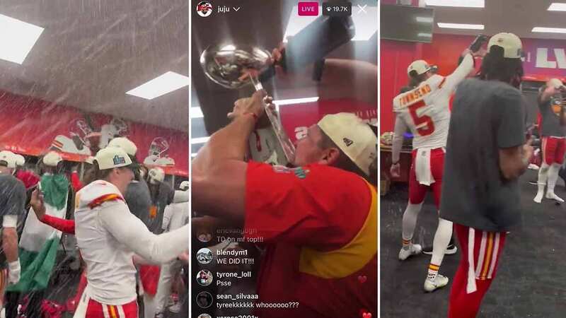 The Kansas City Chiefs enjoyed themselves after their victory (Image: Getty Images)