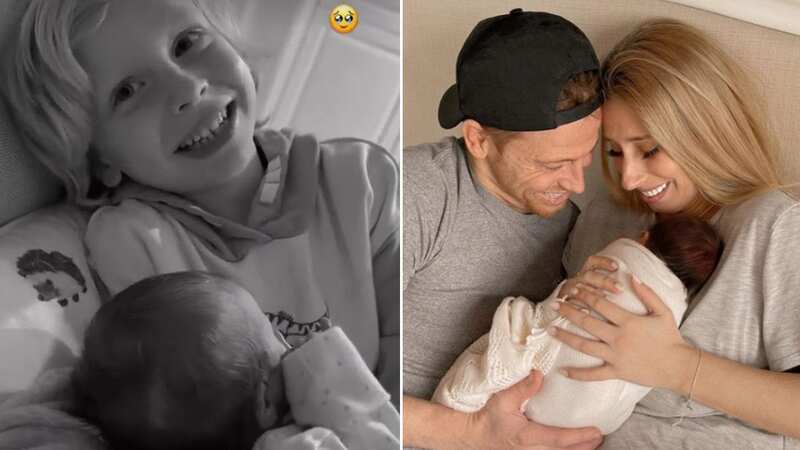 Stacey Solomon melts hearts with adorable video of Rex cuddling baby Belle