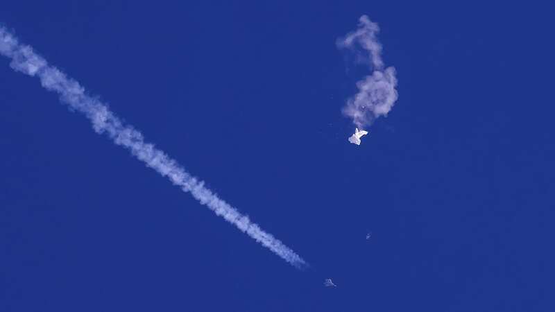 The Chinese spy balloon was shot down off the coast of South Carolina (Image: Chad Fish/AP/REX/Shutterstock)