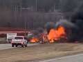 Two dead as Black Hawk copter crashes into highway and explodes in huge fireball dqxikeidqkikdinv