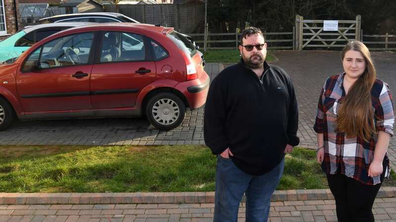 Matthew Brown and Gemma Hunt at Bergen Close (Image: GrimsbyLive/Donna Clifford)