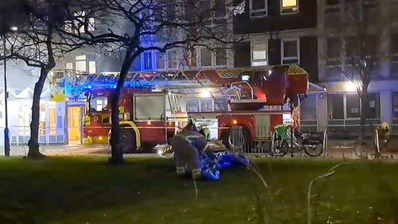 Huge fire in tower block with residents evacuated and 