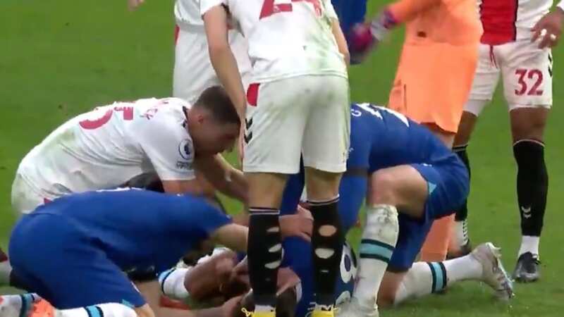 Azpilicueta given oxygen and taken off on stretcher after sickening kick to head