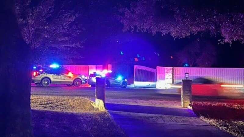 It is believed the teens crashed a car on the fence to break into the mansion (Image: FOX 7)