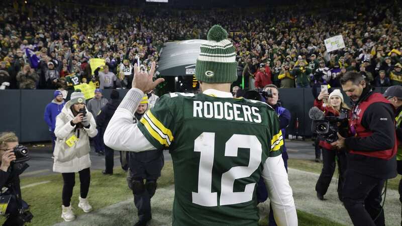 There was a palpable sense of finality as Aaron Rodgers waved to the Green Bay Packers fans after the team missed the playoffs (Image: Mike Roemer/AP/REX/Shutterstock)
