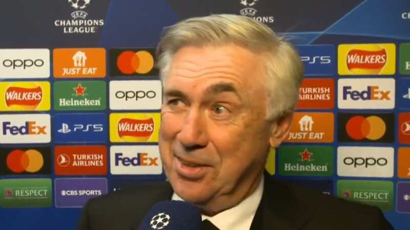 Carlo Ancelotti admitted he made a gamble with his tactics against Liverpool (Image: CBS Sports)