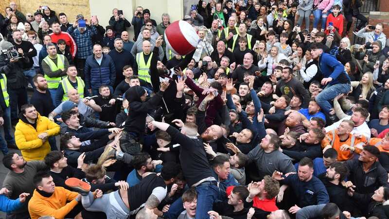 Chaos as dozens kick each other in 