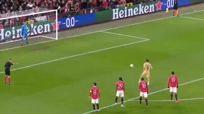 Robert Lewandowski opened the scoring but David de Gea almost kept out his spot kick (Image: David S. Bustamante/Soccrates/Getty Images)