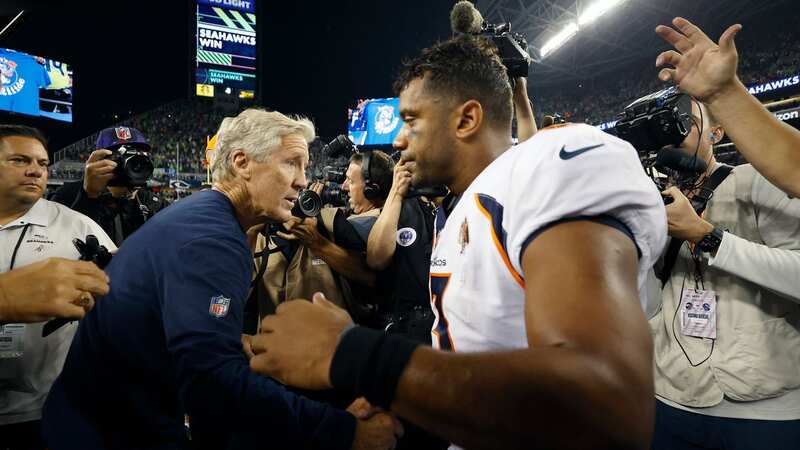 Russell Wilson has denied he asked the Seahawks to fire their head coach and general manager (Image: Vivien Killilea/Getty Images for SiriusXM)