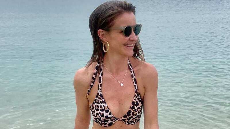 Helen Skelton stuns in animal print bikini during family holiday in Lanzarote