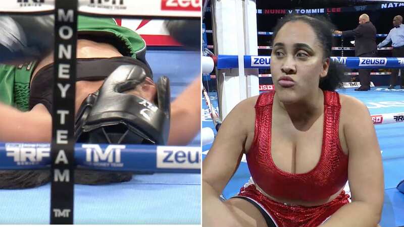 Tommie Lee vs Natalie Nunn fight descends into farce on Floyd Mayweather card