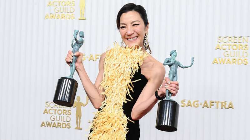Michelle Yeoh in tears as she swears in emotional SAG Awards acceptance speech