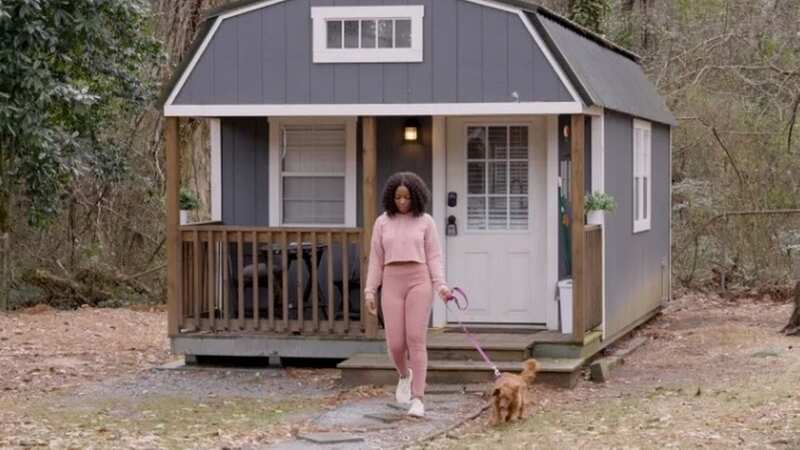 Precious Price is able to live in her $35,000 tiny home completely rent free (Image: CNBC Make It/Youtube)