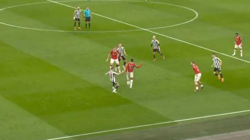 Marcus Rashford pulled off an outrageous trick in the build-up to his goal against Newcastle (Image: ITV Football)
