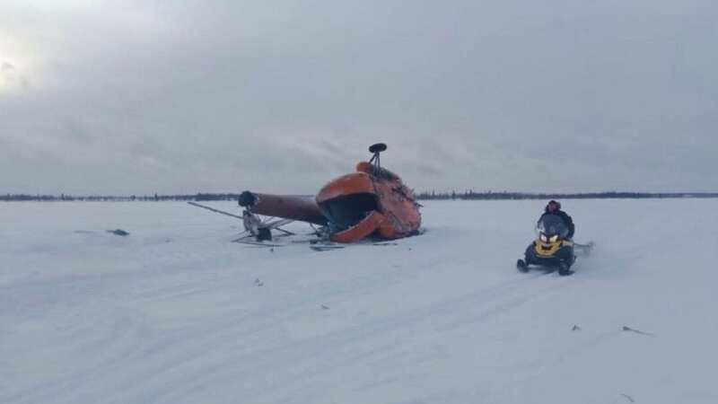 The helicopter crashed near Murmansk (Image: Telegram)