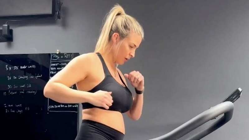 Gemma Atkinson mum-shamed by trolls after sharing gym routine during pregnancy (Image: Instagram/glouiseatkinson)