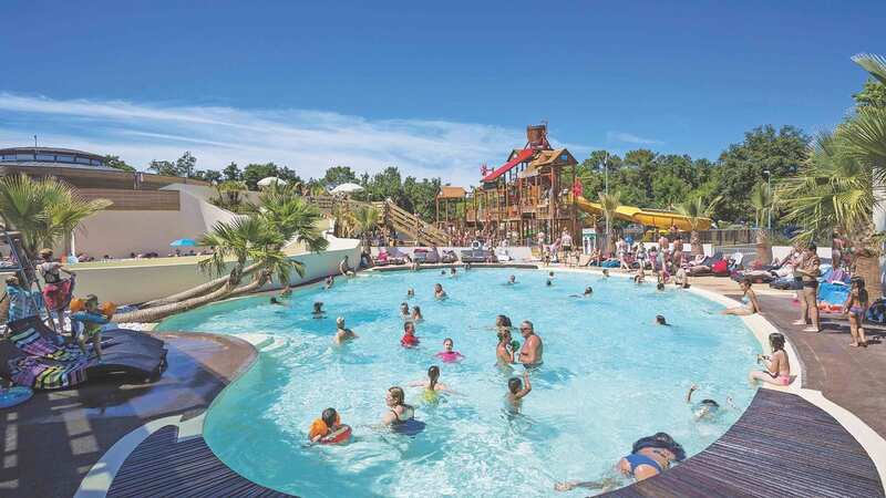 The pool at La Rive campsite