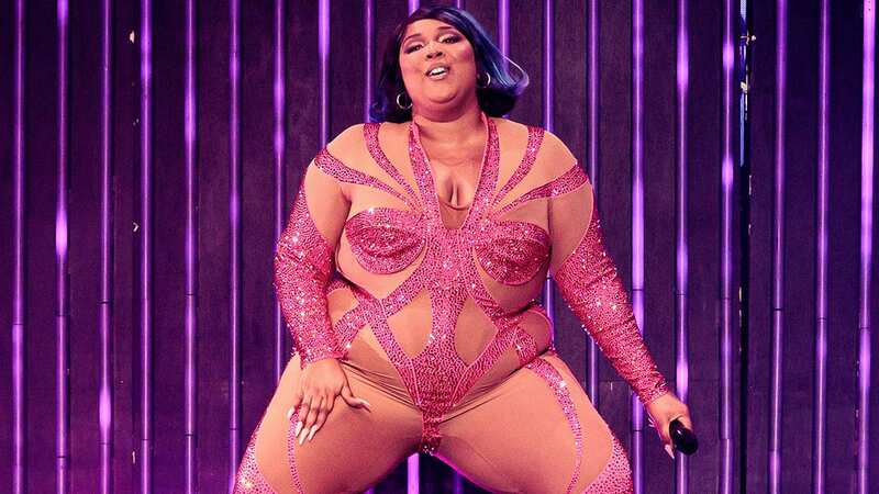 Lizzo looks stunning in semi-sheer pink leotard with see-through panels
