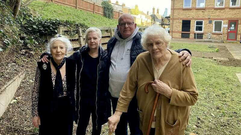 Jillian Murcott and her daughter Claire White with Gillian Davies and her son Stephen Taylor (Image: Stamford Mercury / SWNS)