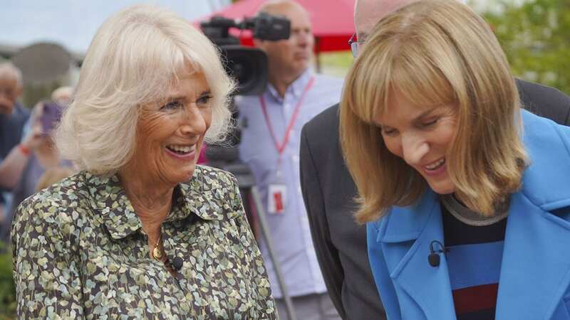 Queen Camilla delighted as she presents silver 