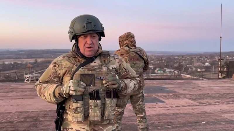 Yevgeny Prigozhin, the chief of the Russian paramilitary group Wagner, speaks from a rooftop at an undisclosed location during the Russia-Ukraine conflict (Image: @concordgroup_official /AFP via)