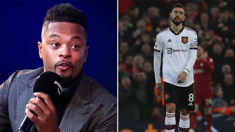 Patrice Evra has slammed Bruno Fernandes for his performance against Liverpool (Image: Vibe with Five)