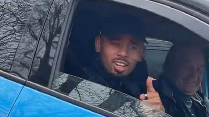 Jorginho in stitches after catching Arsenal teammate Jesus on his driving lesson