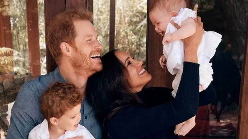 Meghan and Harry with their children Lilibet and Archie (Image: alexilubomirski/Instagram)