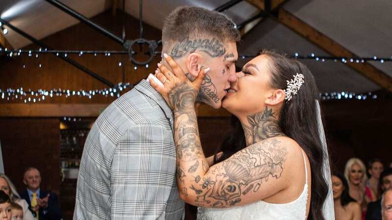 Ben and Alice tied the knot in an untraditional wedding (Image: @kirstenplattphotography / CATERS NEWS)